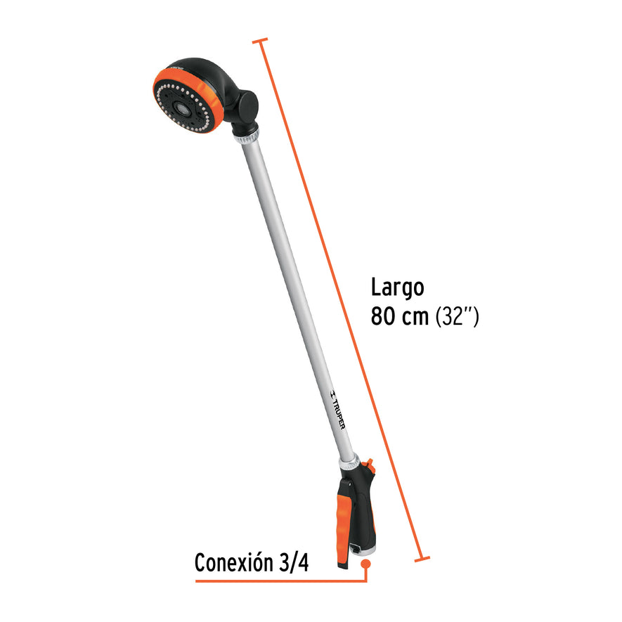 Pistola para riego tipo regadera de 32', Truper Caja con 6, 10325