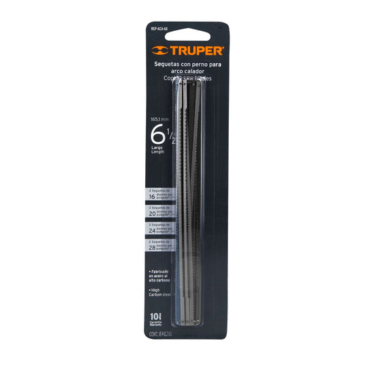 Blíster con 8 seguetas de repuesto para ACA-6X, Truper Caja con 12, 10229