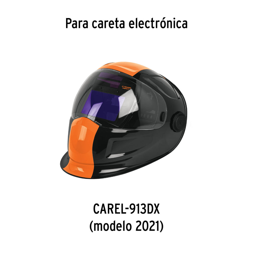 Bolsa c/2 micas para careta CAREL-913DX (2021), TRUPER Caja con 5, 102060
