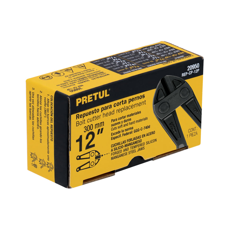 Cuchillas de repuesto para cortapernos 12', Pretul Caja con 4, 20950