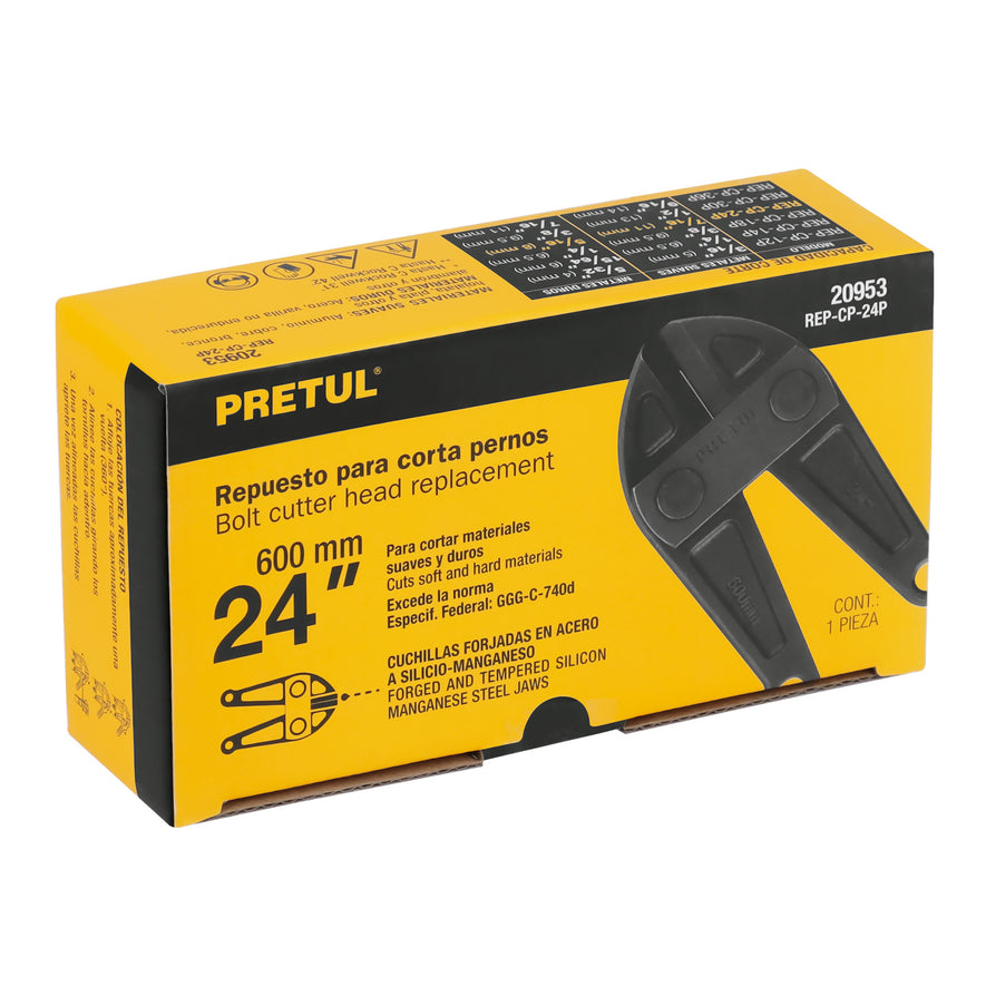 Cuchillas de repuesto para cortapernos 24', Pretul Caja con 4, 20953