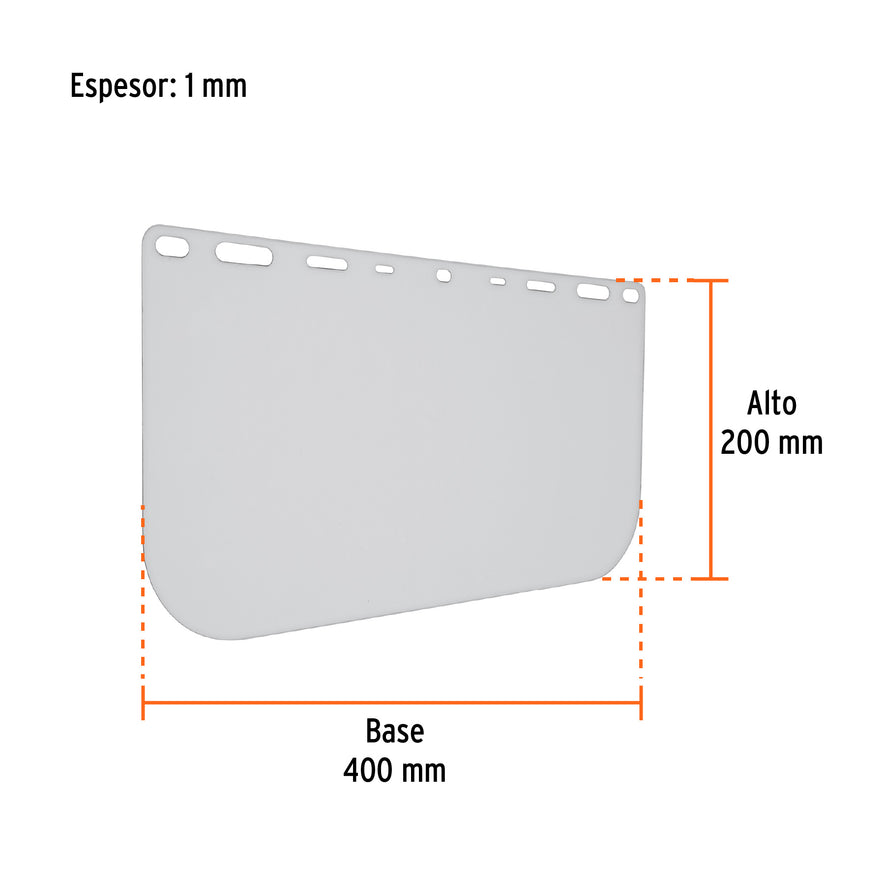 Repuesto para protector facial PF-500, Truper Caja con 6, 14222