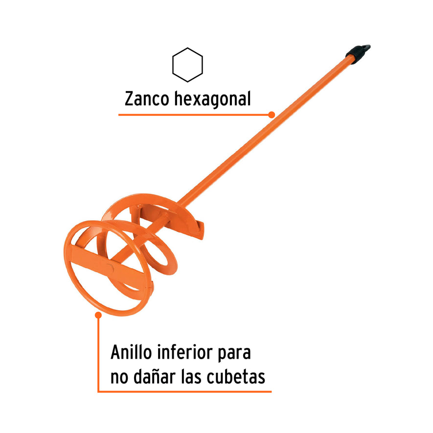 Revolvedor de pintura, 100mm de diámetro, TRUPER Caja con 4, 15824