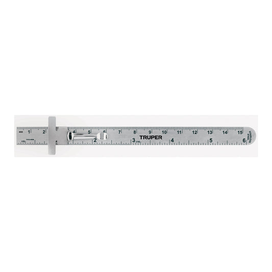 Regla 15 cm de acero inoxidable de bolsillo, Truper Caja con 12, 101810