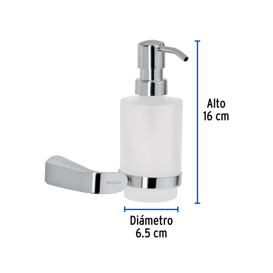 Dispensador de jabón a pared de latón cromado, Riviera, 45212