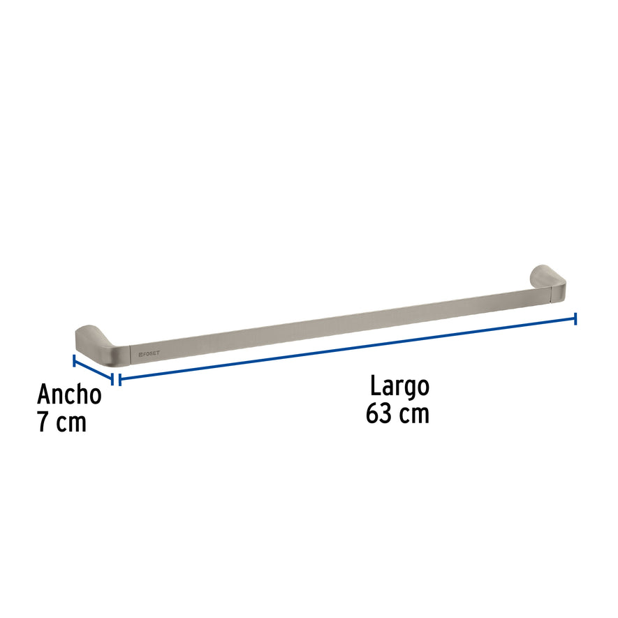 Toallero de barra de latón acabado satín, Foset Riviera, 45224