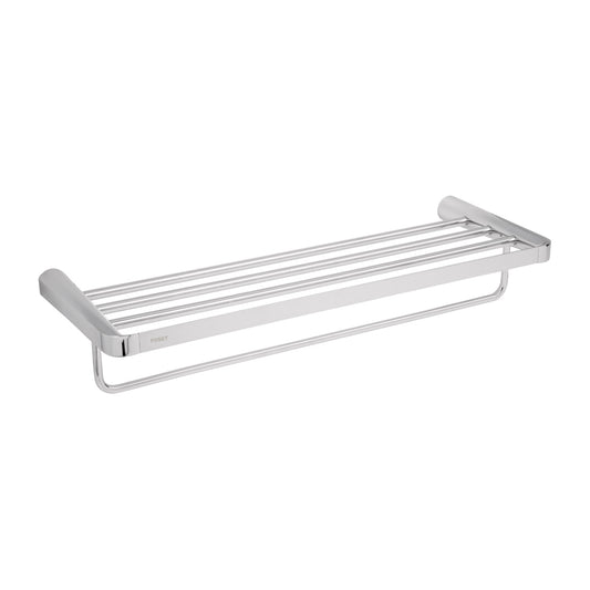 Repisa de latón portatoalla en acabado cromo, Foset Riviera, 45210