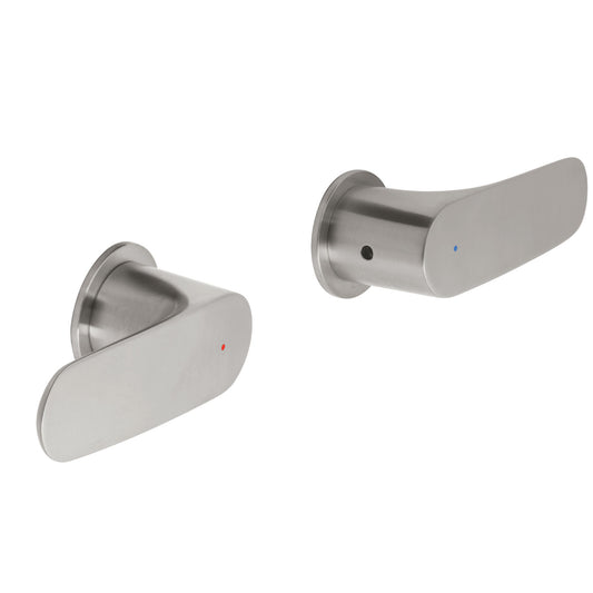 Juego de manerales de palanca para regadera, satín, Riviera, 45202