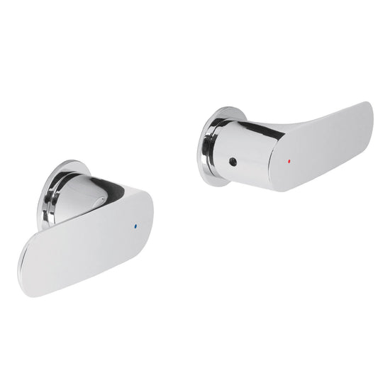 Juego de manerales de palanca para regadera, cromo, Riviera, 45201