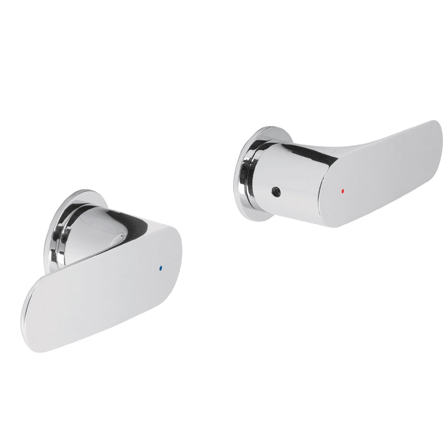 Juego de manerales de palanca para regadera, cromo, Riviera, 45201