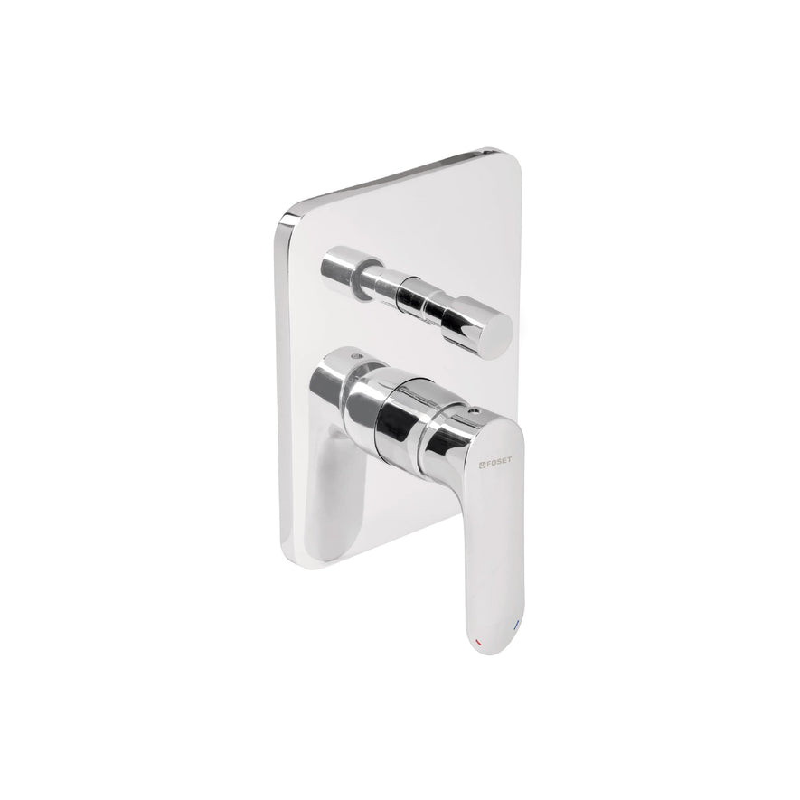 Monomando cromo para regadera o tina con desviador, Foset, 45196