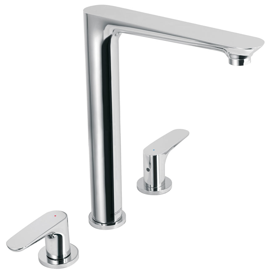 Mezcladora cromo cuello alto para fregadero, Foset Riviera, 45192