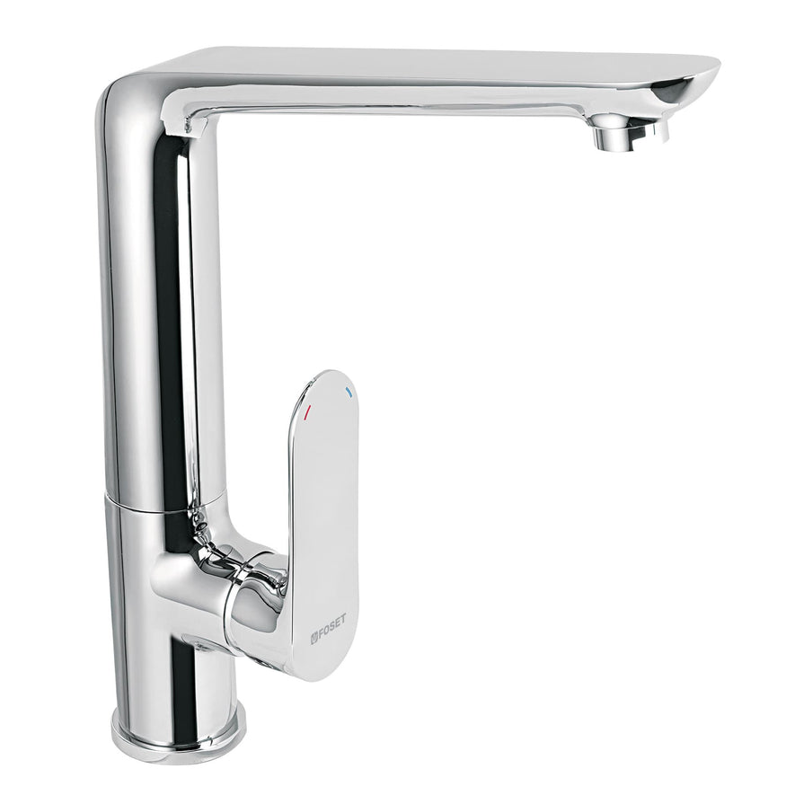 Monomando cromo cuello alto para fregadero, Foset Riviera, 45193