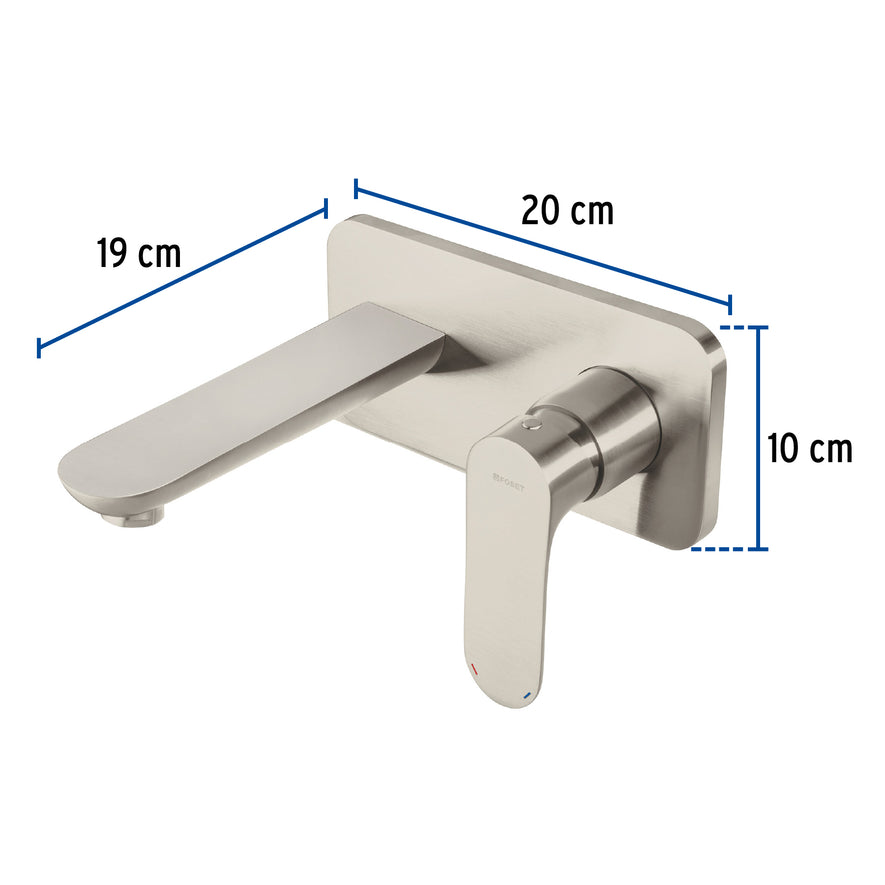 Monomando satín de pared para lavabo, Foset Riviera, 45178