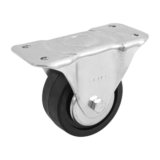Rodaja hule 4', placa fija con balero, carga 100 kg, Fiero Caja con 4, 48601