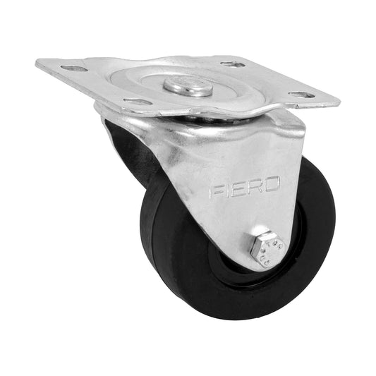 Rodaja hule 3', placa giratoria con buje, carga 90 kg, Fiero Caja con 4, 48610