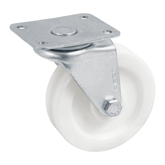 Rodaja de polietileno 3' placa giratoria, con buje, Fiero Caja con 4, 48628