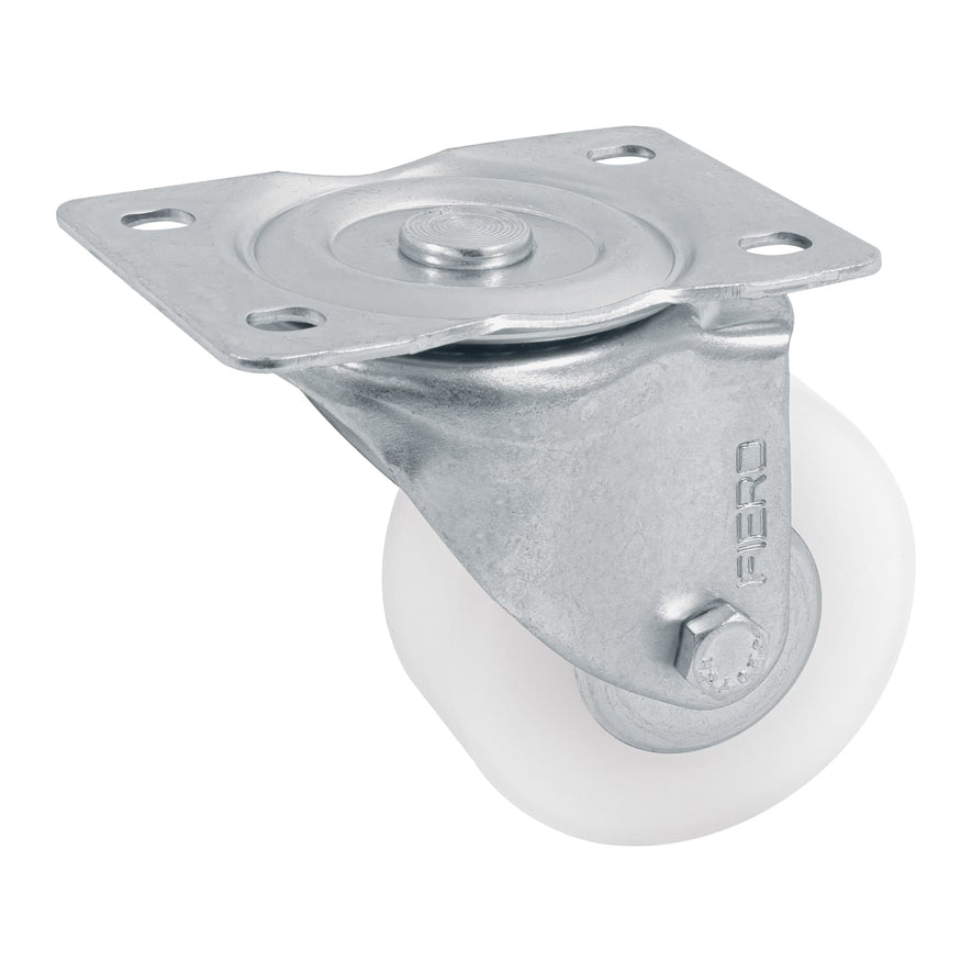 Rodaja de polietileno 3' placa giratoria, con balero, Fiero Caja con 4, 48629