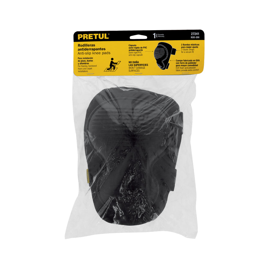 Rodilleras anti-derrapantes doble cápsula, Pretul Caja con 3, 27241
