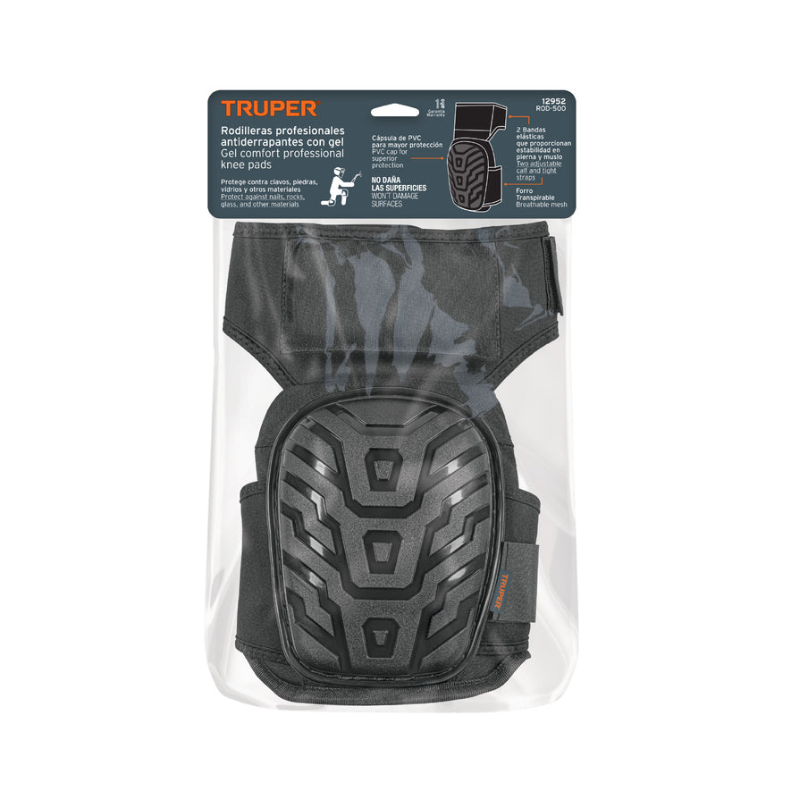 Rodilleras de gel y EVA con correa antideslizante, Truper Caja con 2, 12952