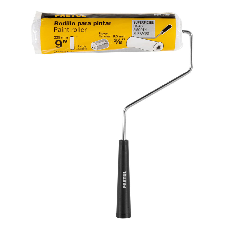Rodillo para pintar, 9 x 3/8', superficies lisas, Pretul Caja con 6, 28033