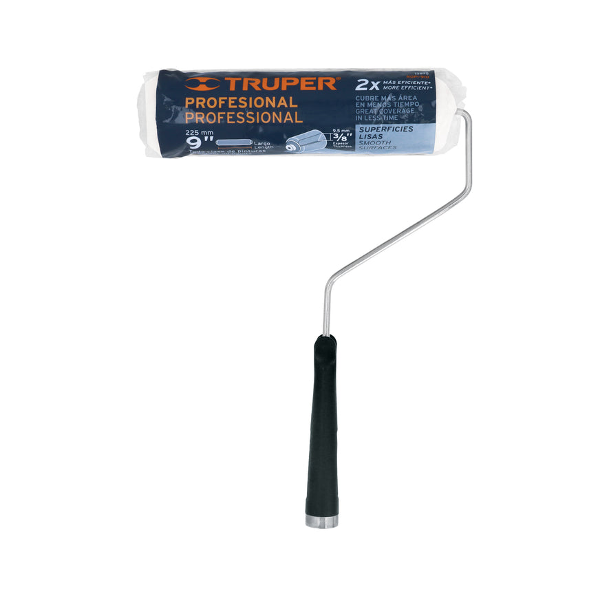 Rodillo para pintar 9' x 3/8' superficies lisas, Truper Caja con 6, 13875