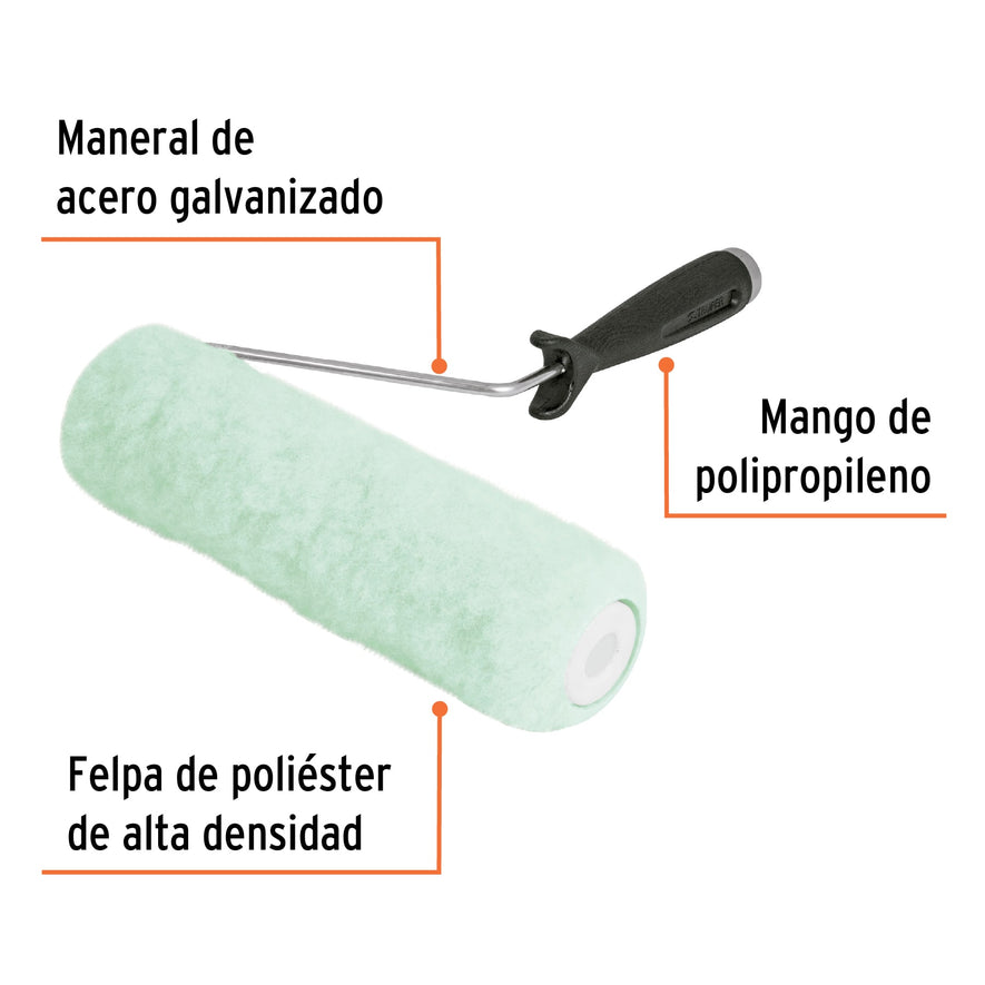 Rodillo para pintar 9' x 5/8' superficies poco rugosas Caja con 6, 13876