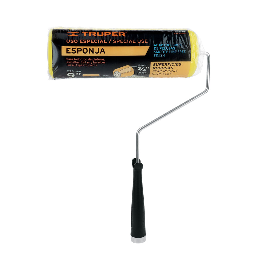 Rodillo para pintar 9'x 3/4' de esponja, superficies rugosas Caja con 6, 13842