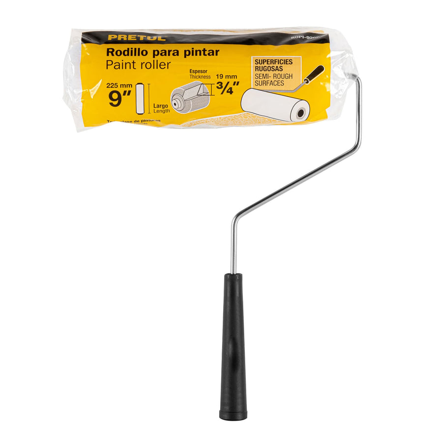Rodillo para pintar, 9 x 3/4', superficies rugosas, Pretul Caja con 6, 28035