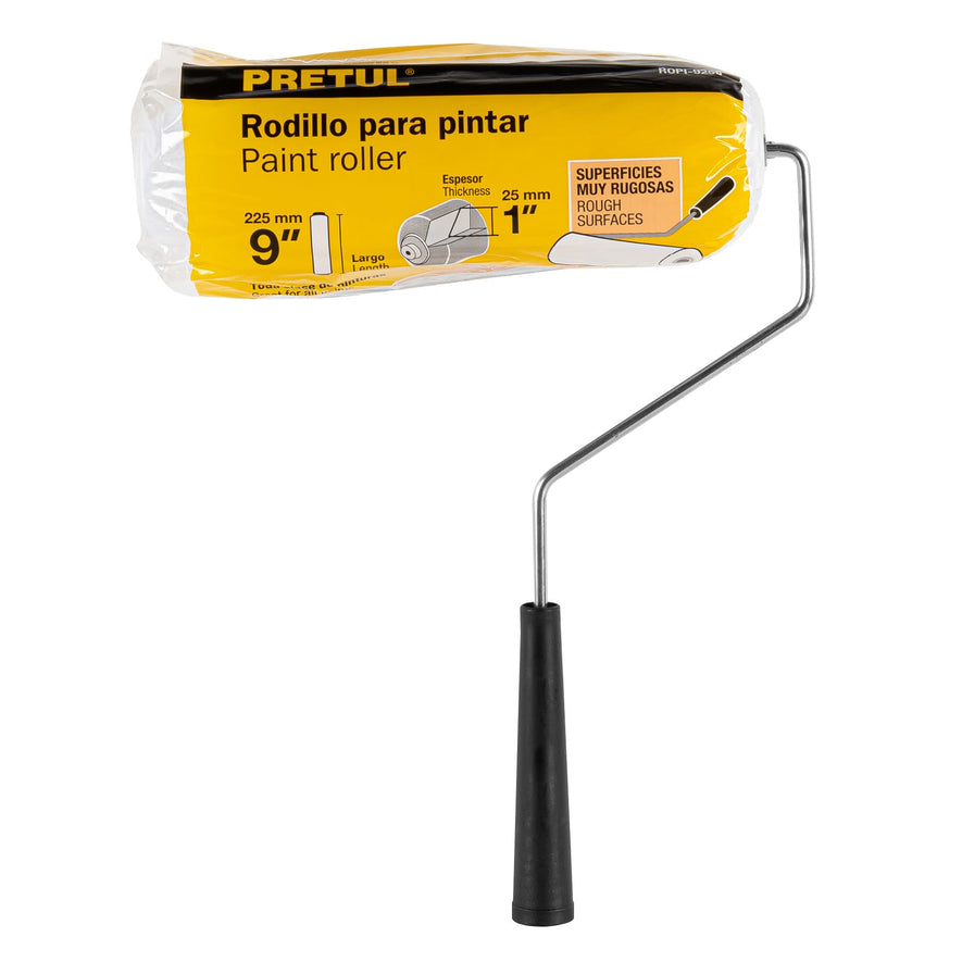 Rodillo para pintar, 9 x 1', superficies muy rugosas, Pretul Caja con 6, 28036