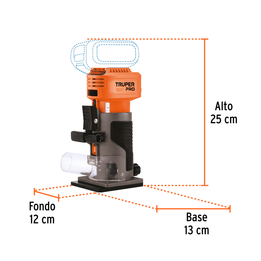 Router 1/4', sin accesorios, PRO, 103262