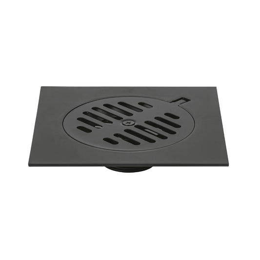 Resumidero cuadrado 6'x6', metálico, negro, Foset Basic Caja con 4, 49539