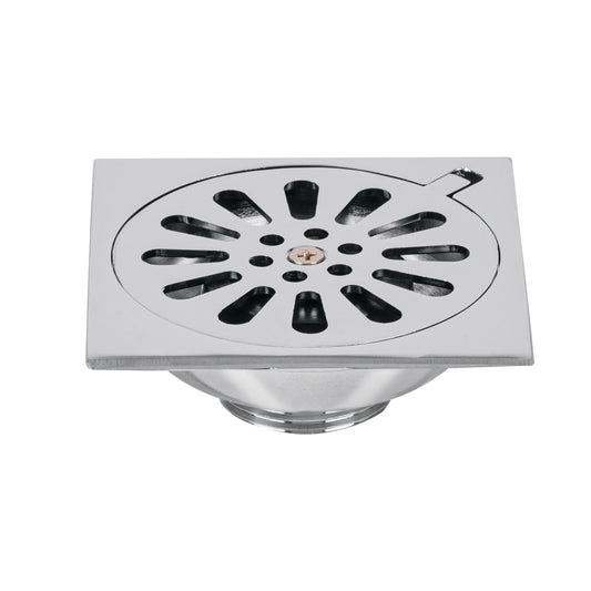 Resumidero cuadrado de latón 4' x 4', Foset Caja con 2, 49270