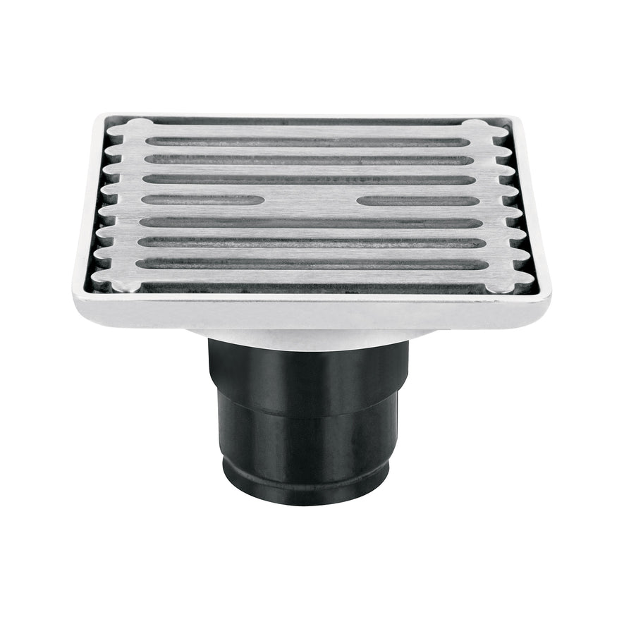 Resumidero cuadrado de acero inoxidable 4' x 4', Foset Caja con 4, 49428