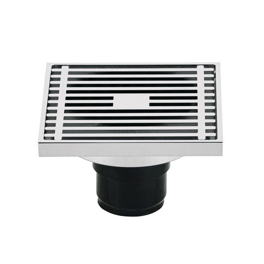 Resumidero cuadrado de latón 4' x 4', Foset Caja con 2, 49427