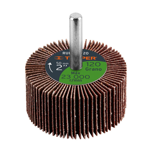 Rueda flap de 2', grano 120, Truper Caja con 6, 13039