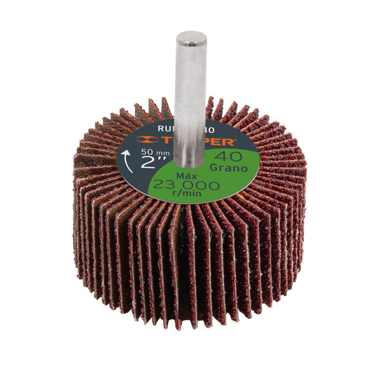 Rueda flap de 2', grano 40, Truper Caja con 6, 13036