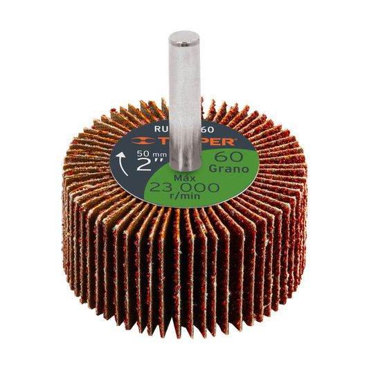 Rueda flap de 2', grano 60, Truper Caja con 6, 13037