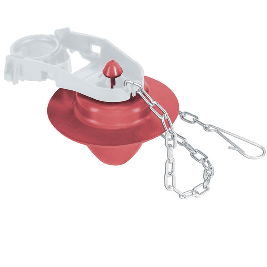 Sapo 2' para WC, silicona, marco rígido, cadena inox, Foset Caja con 6, 48289