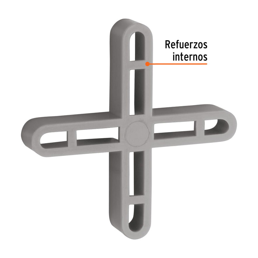 Bolsa con 100 separadores huecos de 5mm para losetas, Truper Caja con 6, 102682