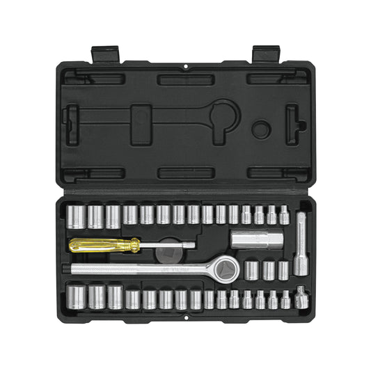 Juego de 39 herramientas 1/4' y 3/8' para mecánico, Pretul Caja con 3, 24220
