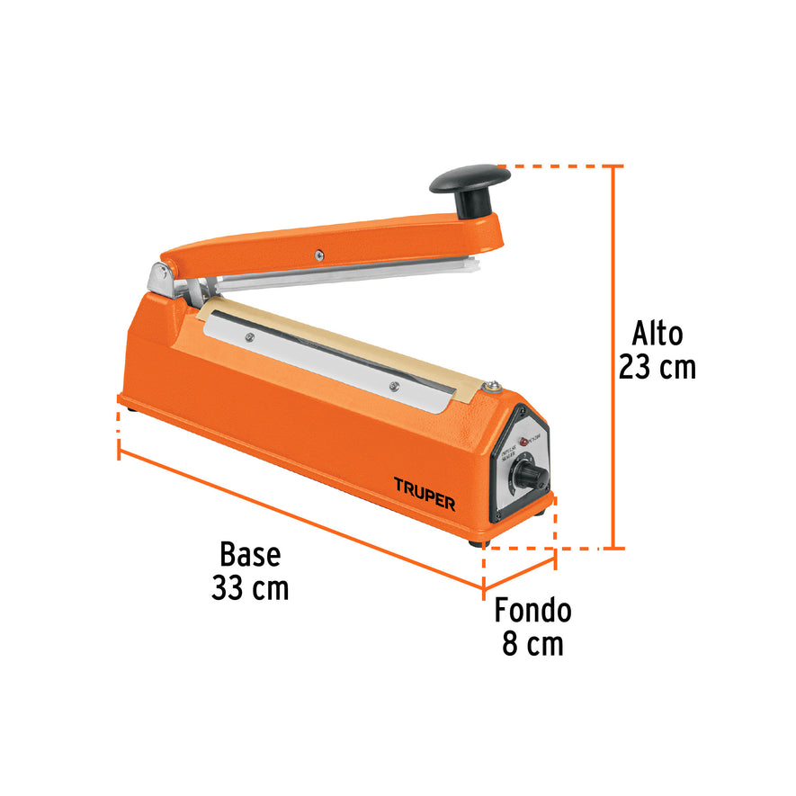 Selladora térmica 20 cm, 300 W, Truper, 103189