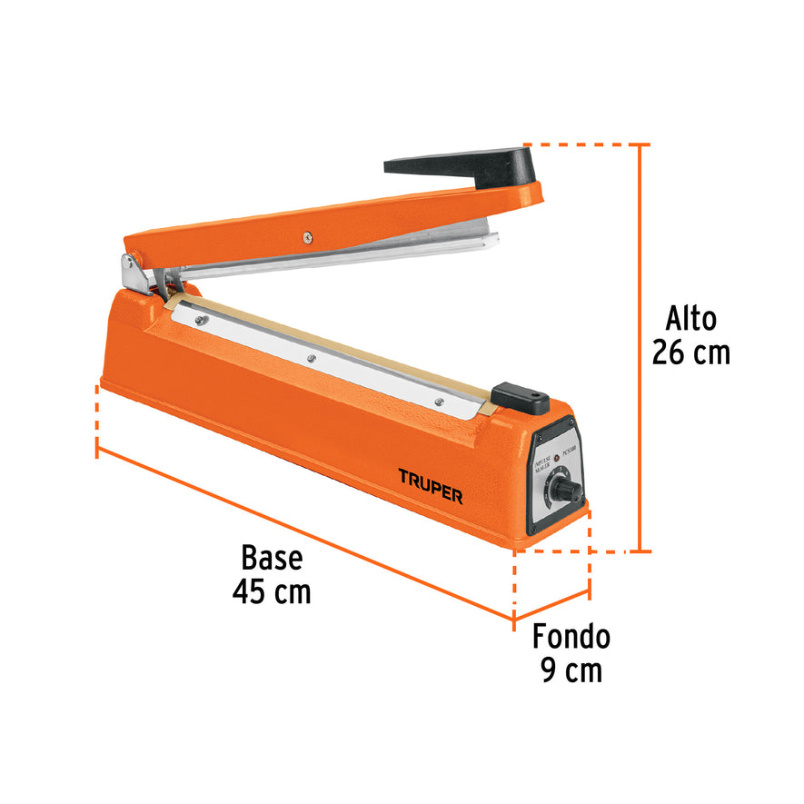 Selladora térmica 30 cm, 400 W, Truper, 103220