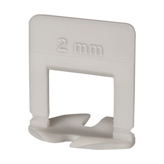 Bolsa c/100 anclas curvas de 2mm para nivelación de azulejos Caja con 6, 102408