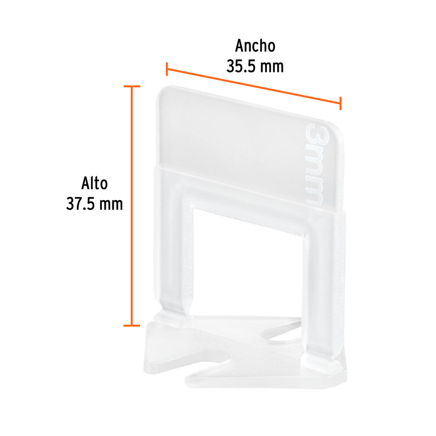 Bolsa con 100 anclas de 3 mm, para nivelación de azulejos Caja con 4, 102877