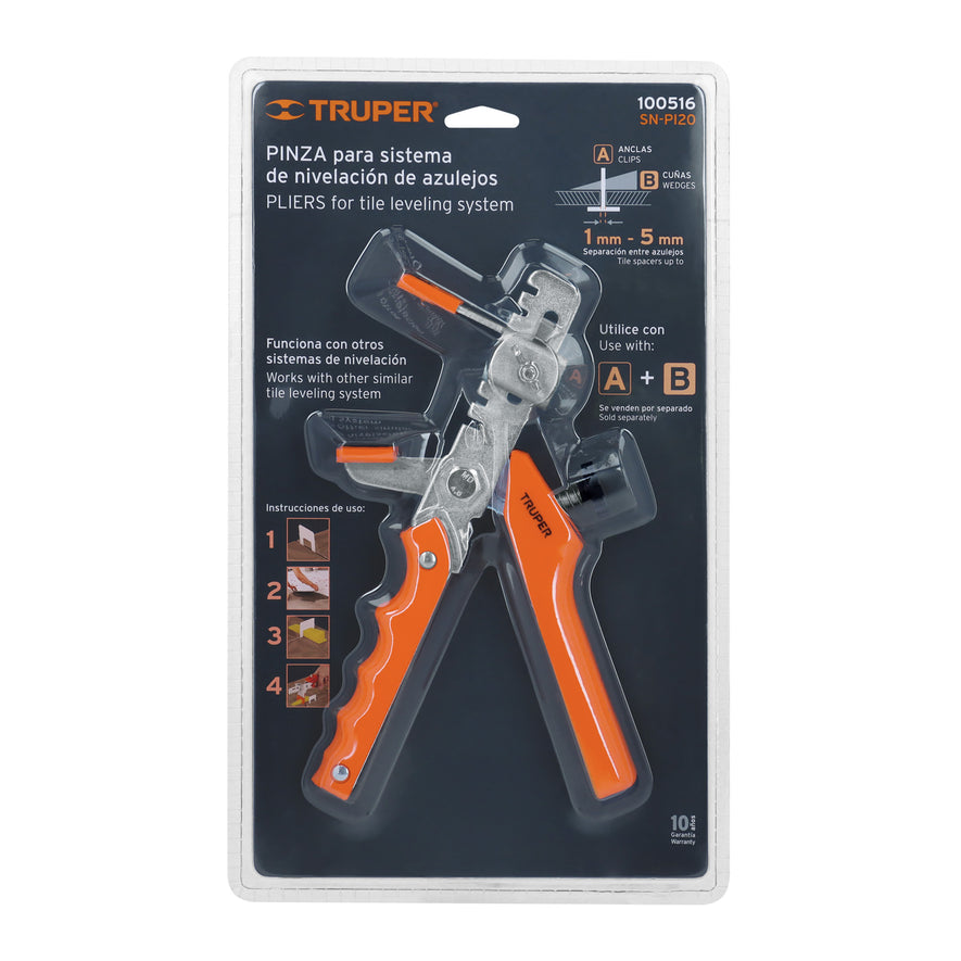 Pinza niveladora de azulejos, TRUPER Caja con 3, 100516