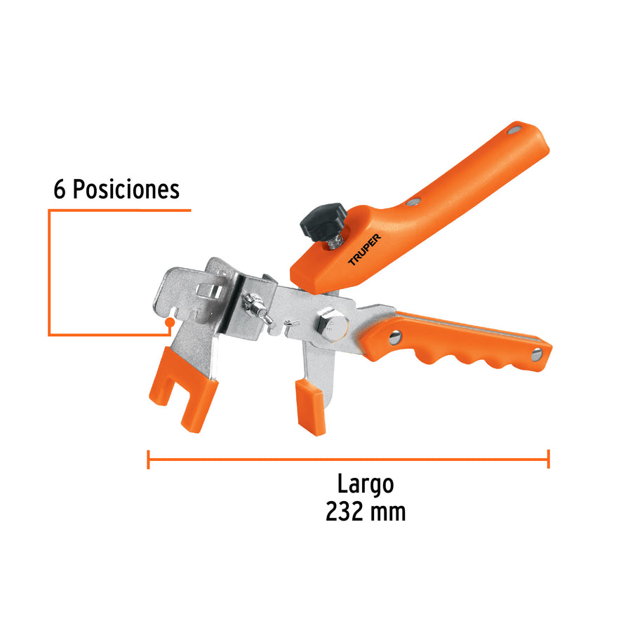 Pinza niveladora de azulejos, TRUPER Caja con 3, 100516