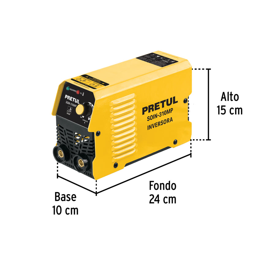 Mini soldadora inversora 100A, Serie 300, 127V, PRETUL, 29017