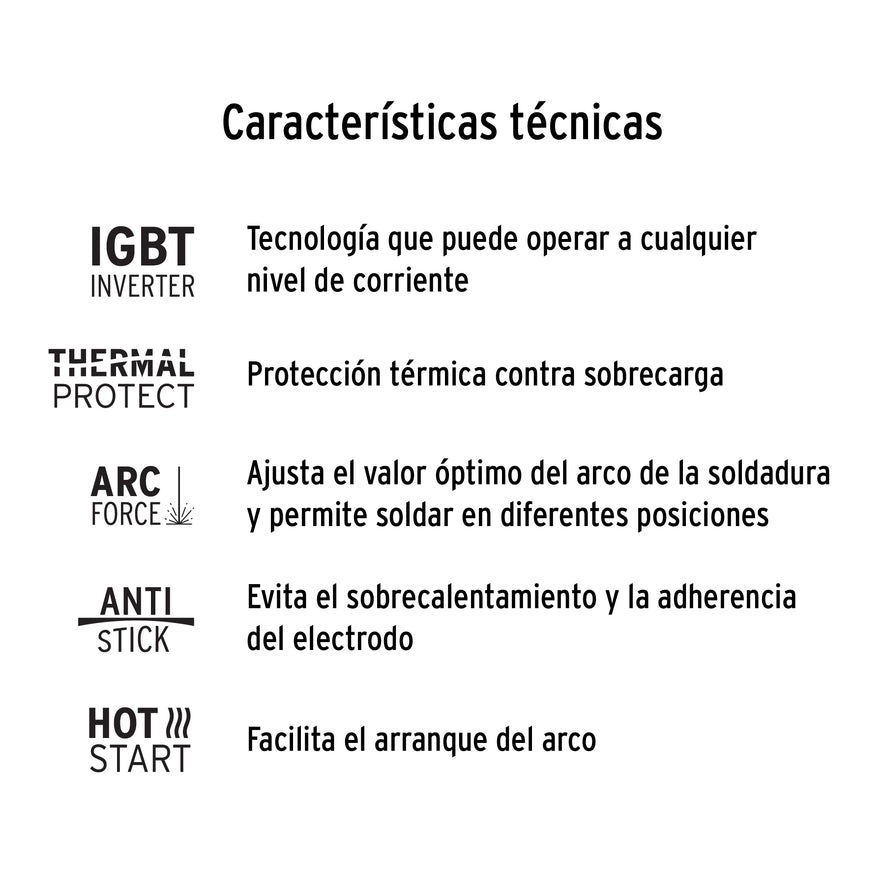Mini soldadora inversora 130A, Bi-Voltaje, Serie 300, PRETUL, 29019