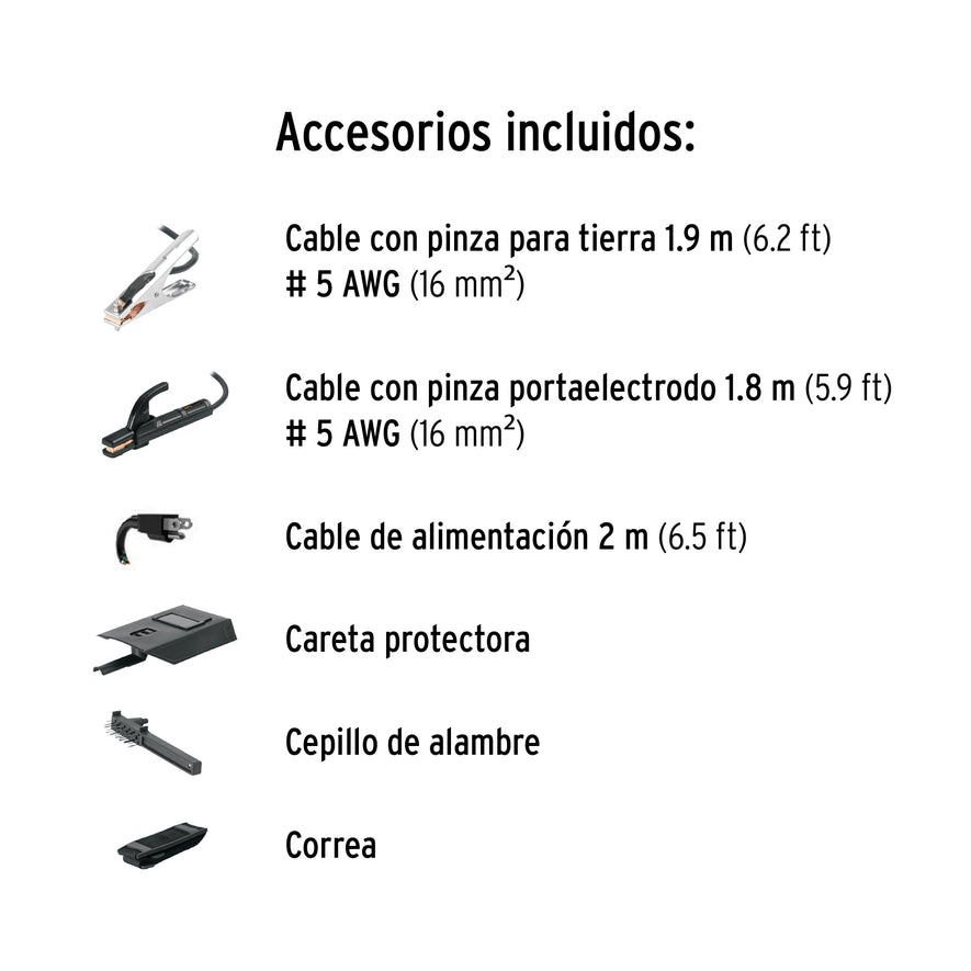 Mini soldadora inversora 130A, Bi-Voltaje, Serie 300, PRETUL, 29019